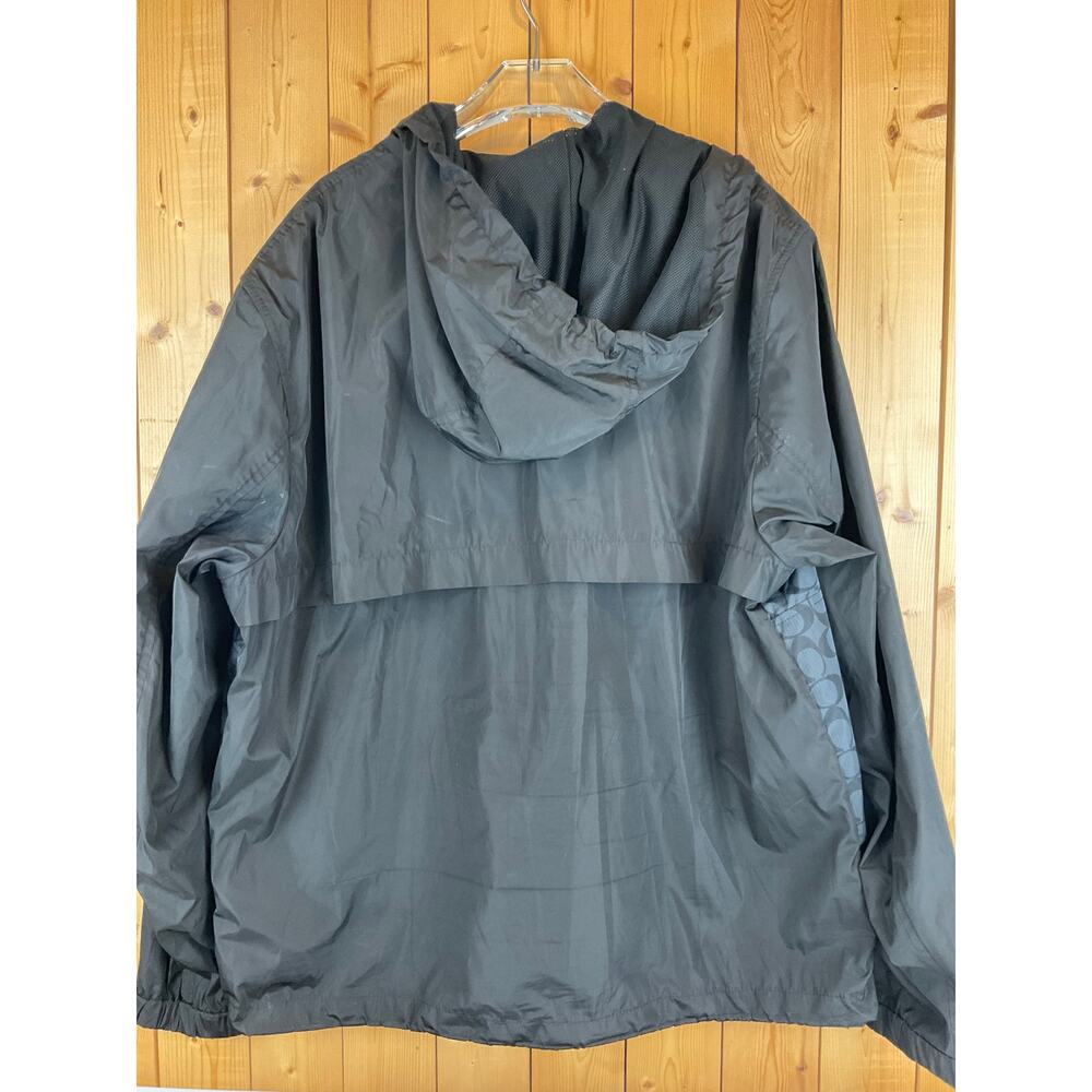 Coach Signature Full Zip Windbreaker Jacket, *SIZE XXL*- Charcoal/Black - Picture 2 of 6